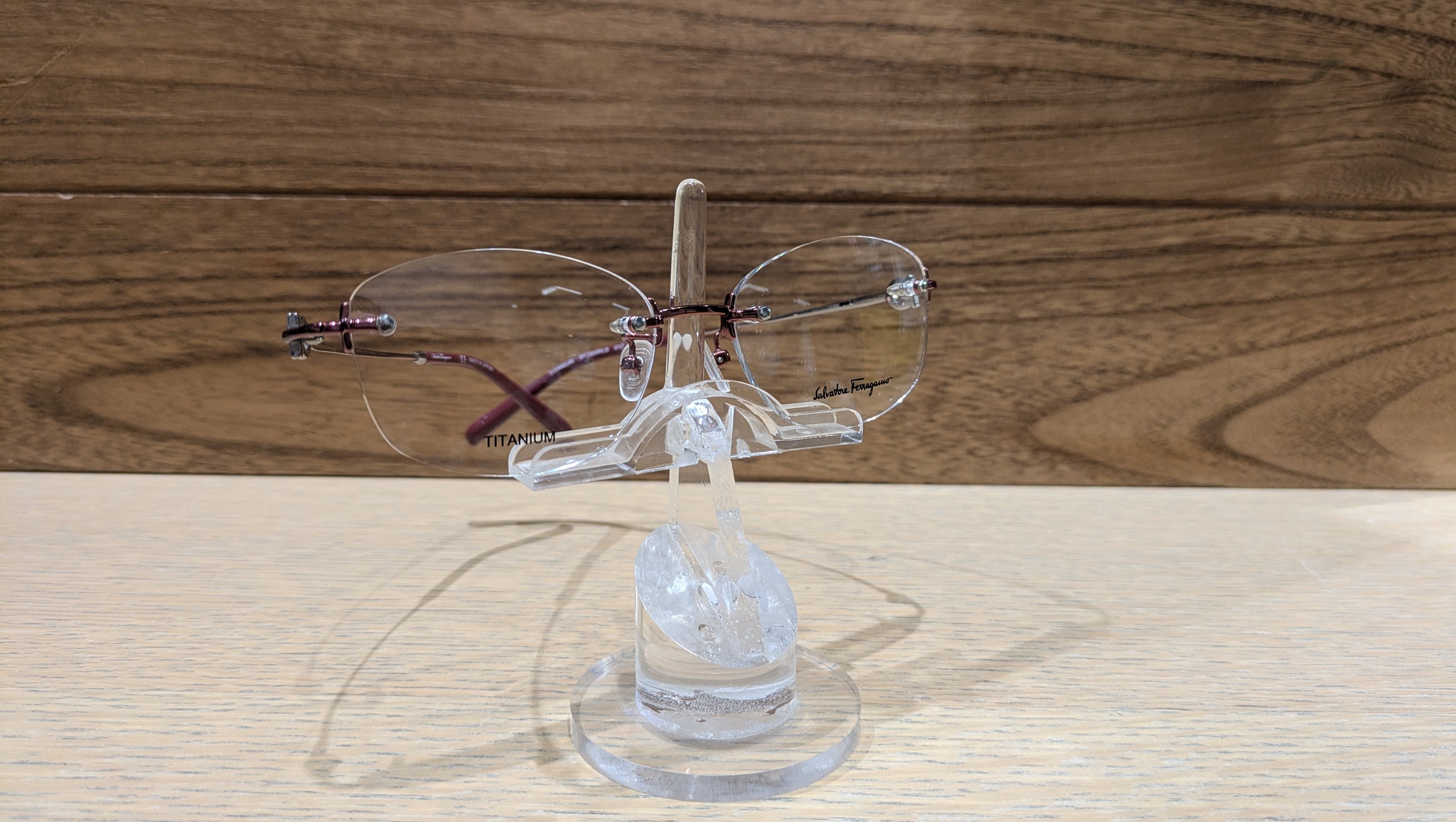 リムレス 眼鏡フレーム フェラガモ